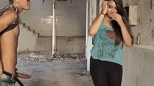 Hardcore couple in a deserted co-op adds authenticity to the video