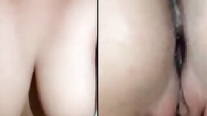 Naughty busty girl sex with boyfriend