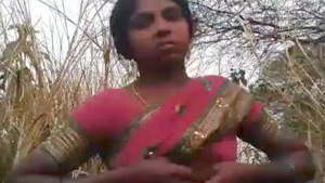 Rural Indian couple has sex in the woods