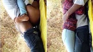 Amateur Desi couple's passionate outdoor fucking in part 1