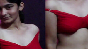 Guy films Indian girl in red outfit instead of taking pictures