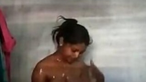 Cute Girl Bathing