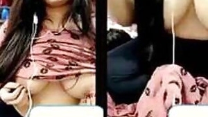 Boy insists that Indian chick has to pull T shirt up and show boobs